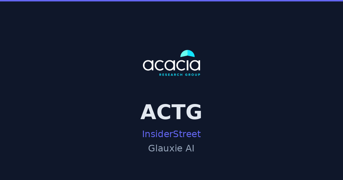 What is ACTG average volume? | Glauxie AI | InsiderStreet
